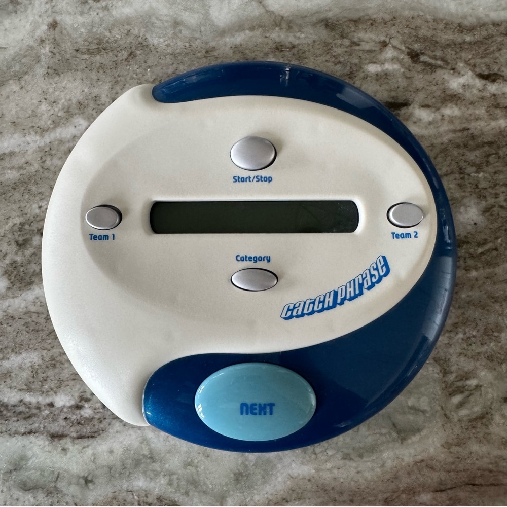 Catch Phrase Blue and White Handheld Console with Sleek Design